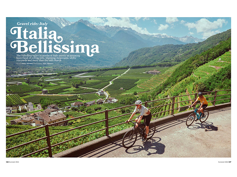 Articolo Il gravel in Valtellina della rivista Cyclist